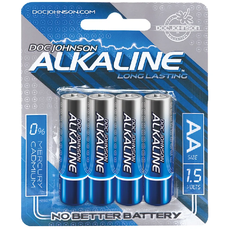 Doc Johnson Alkaline Batteries - 4 Aa Blue/Silver