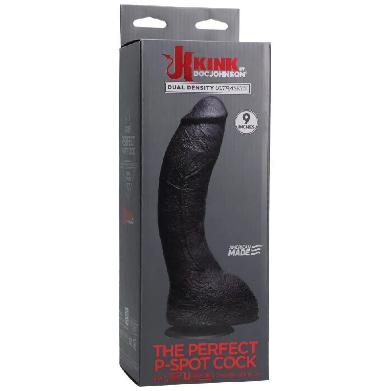 Kink The Perfect P-Spot Cock With Removable Vac-U-Lock Suction Cup Ultraskyn Black