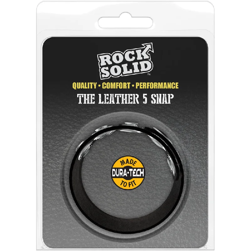 Rock Solid Leather 5 Snap Black