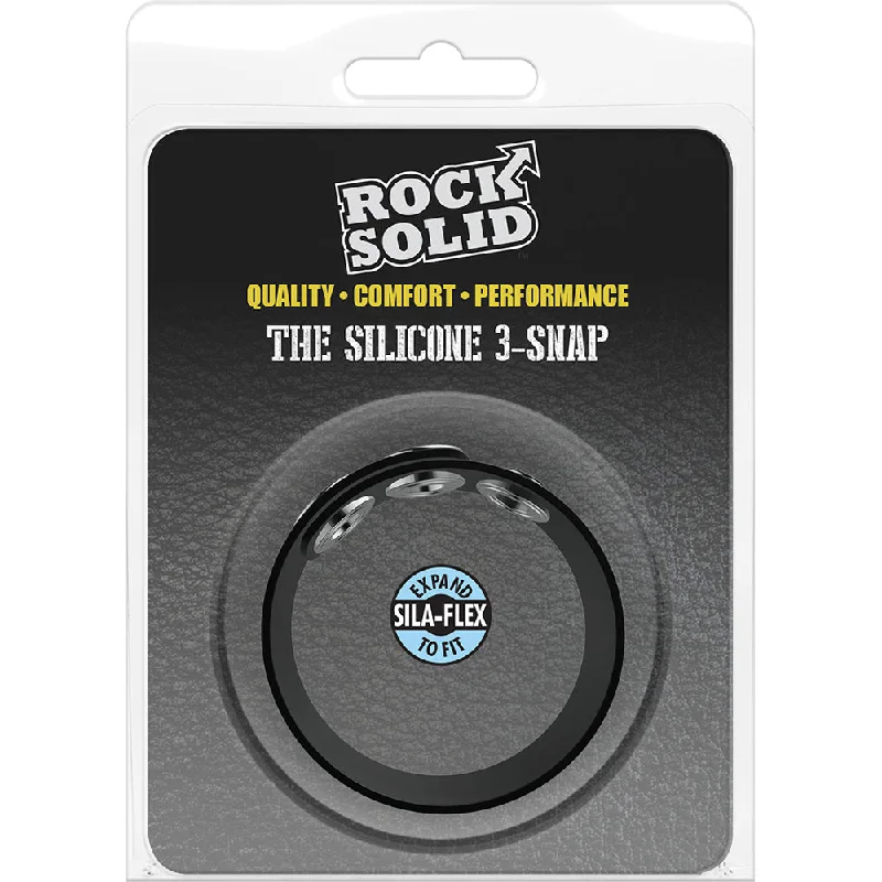 Rock Solid Silicone 3 Snap Black