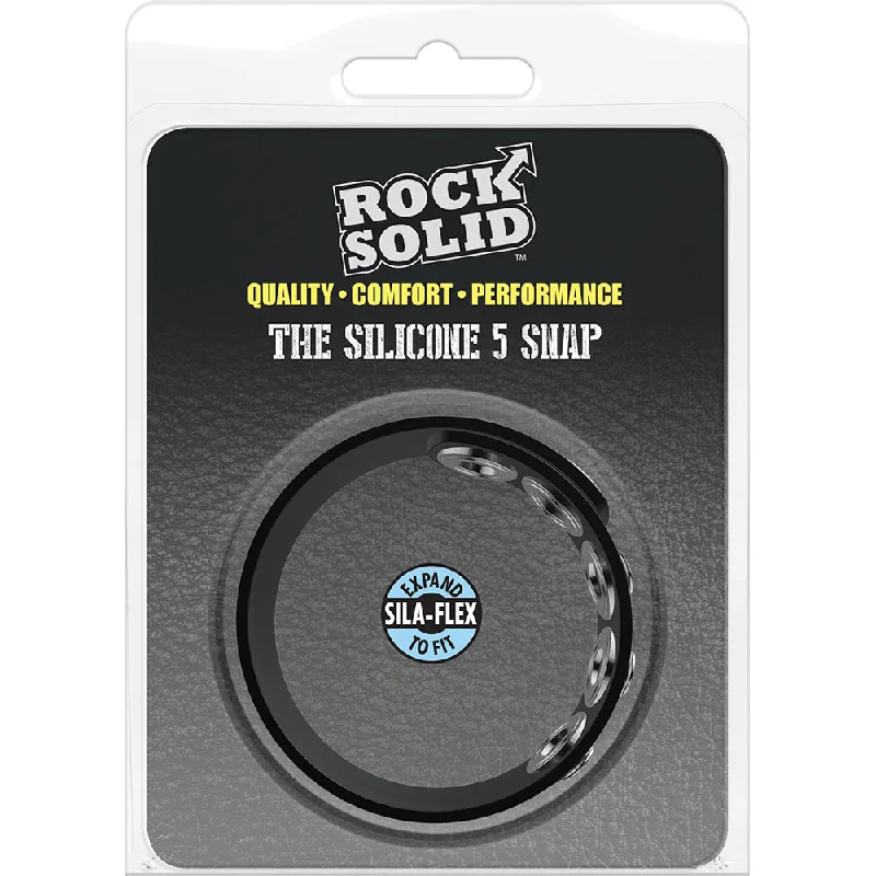 Rock Solid Silicone 5 Snap Black