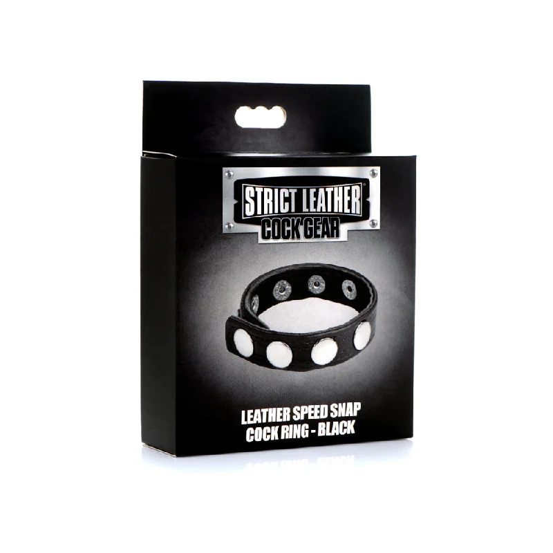 Strict Leather Cock Gear Leather Speed Snap Cock Ring Black