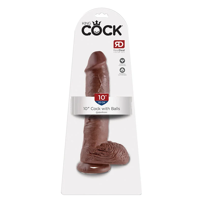 10 Inches C*ck Balls - Brown