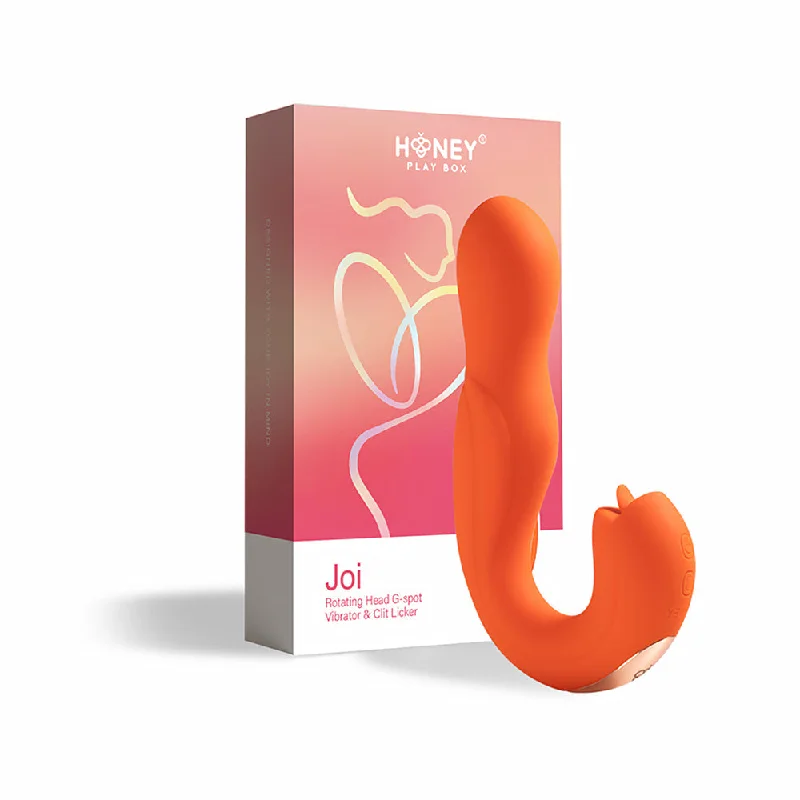 Honey Play Box Joi Rotating Head G-spot Vibrator and Clit Licker Orange