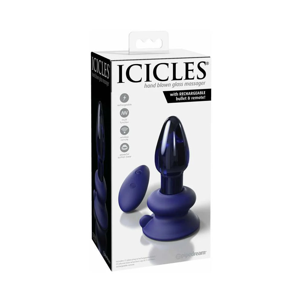 Icicles No. 85 Rechargeable Glass Tapered Plug with Remote Control