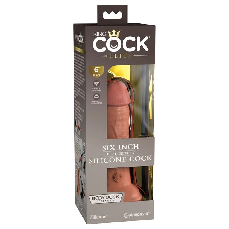 King Cock Elite 6'' Dual Density Cock - Tan