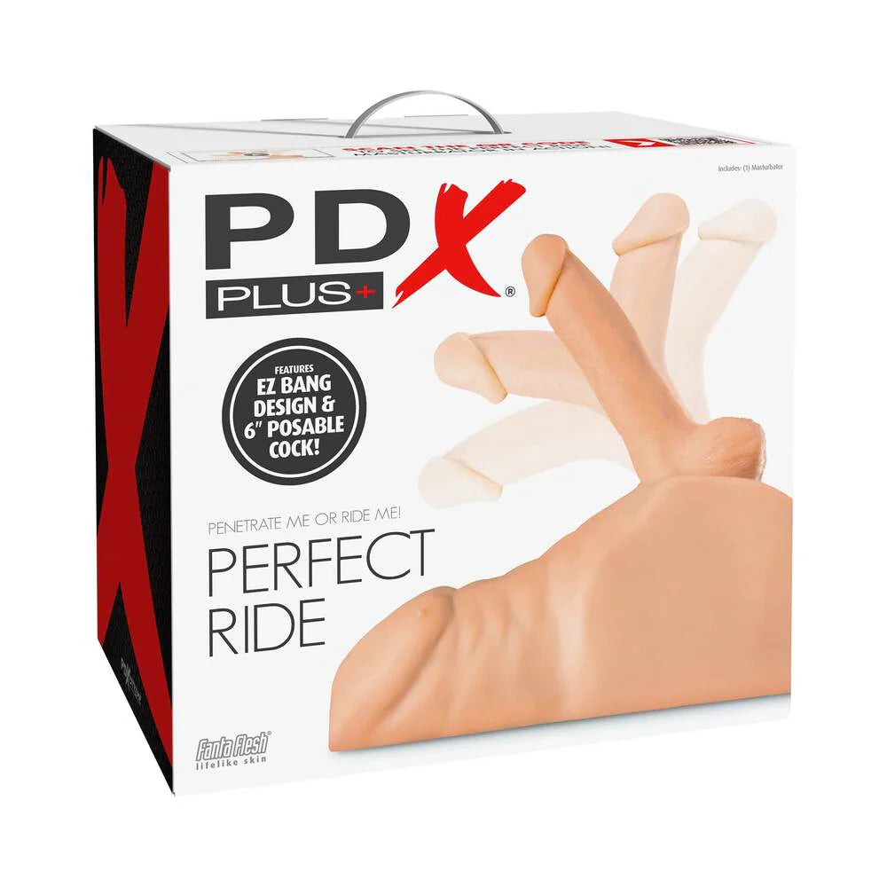 PDX Plus Perfect Ride Anal Masturbator With 6 in. Posable Dildo