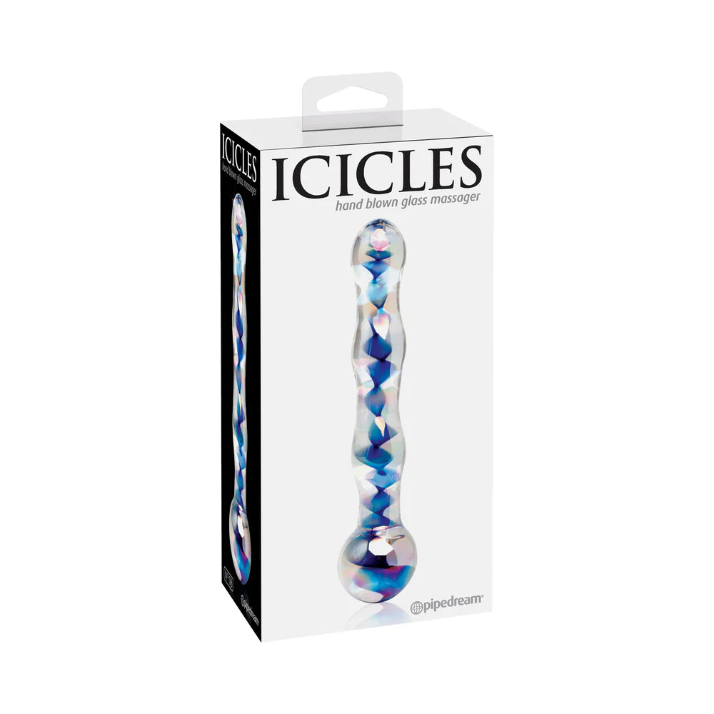 Pipedream Icicles No. 8 Wavy 7 in. Glass Dildo