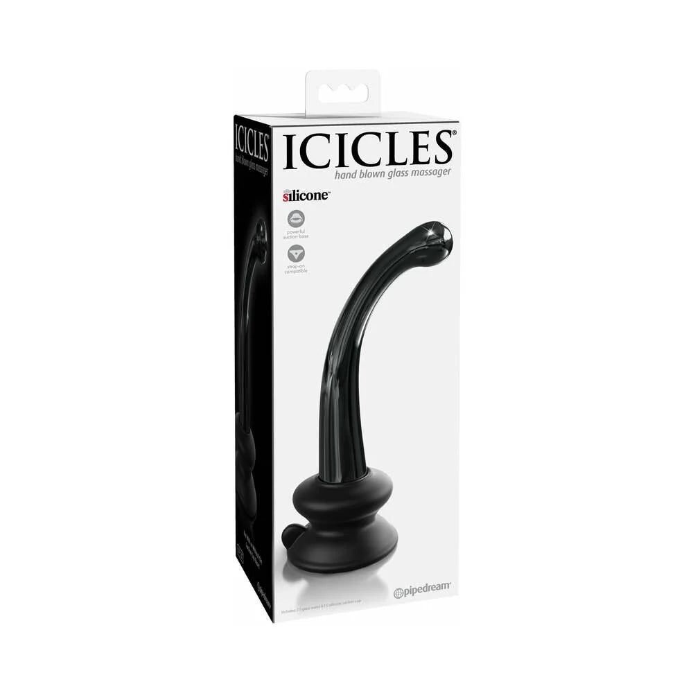 Pipedream Icicles No. 87 Curved Glass G-Spot Massager With Suction Cup