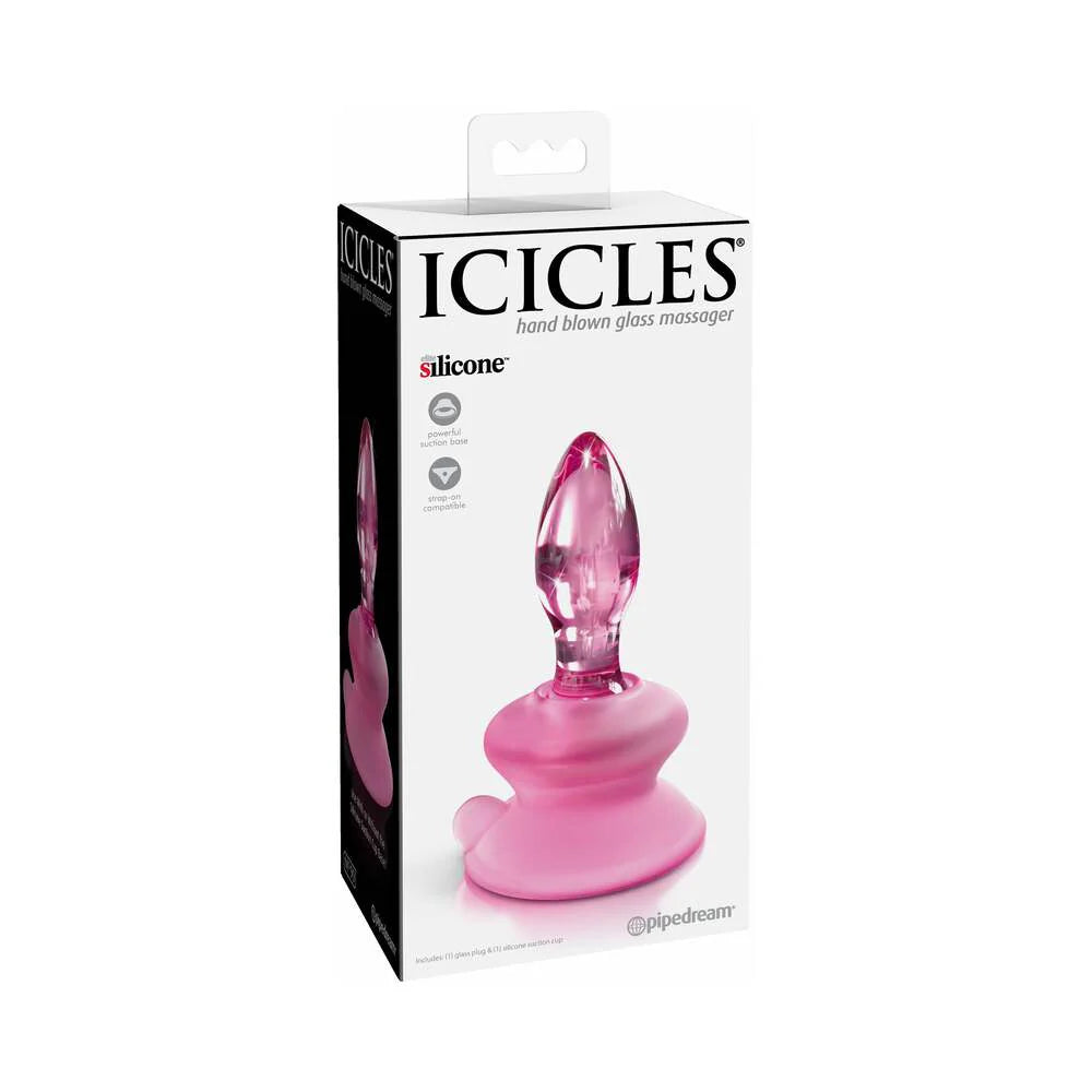 Pipedream Icicles No. 90 Glass Anal Plug With Suction Cup