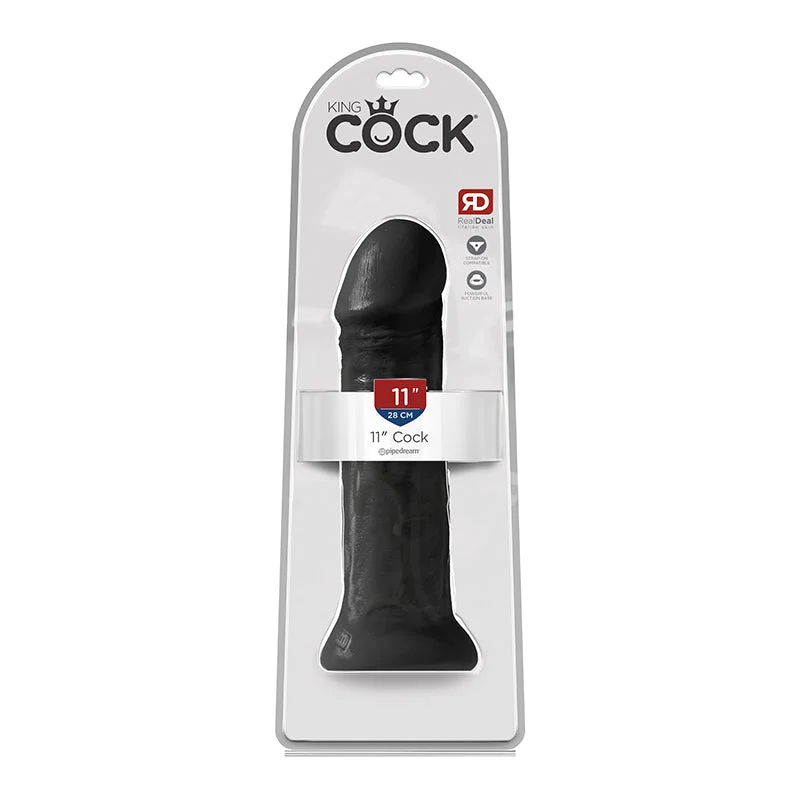 Pipedream King Cock 11 in. Cock Realistic Dildo With Suction Cup Black