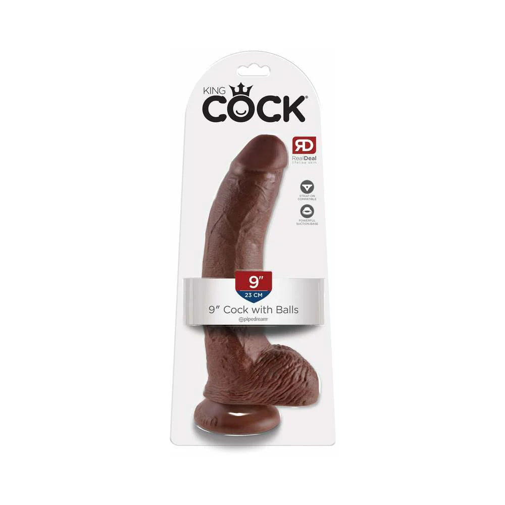 Pipedream King Cock 9 in. Cock With Balls Realistic Suction Cup Dildo