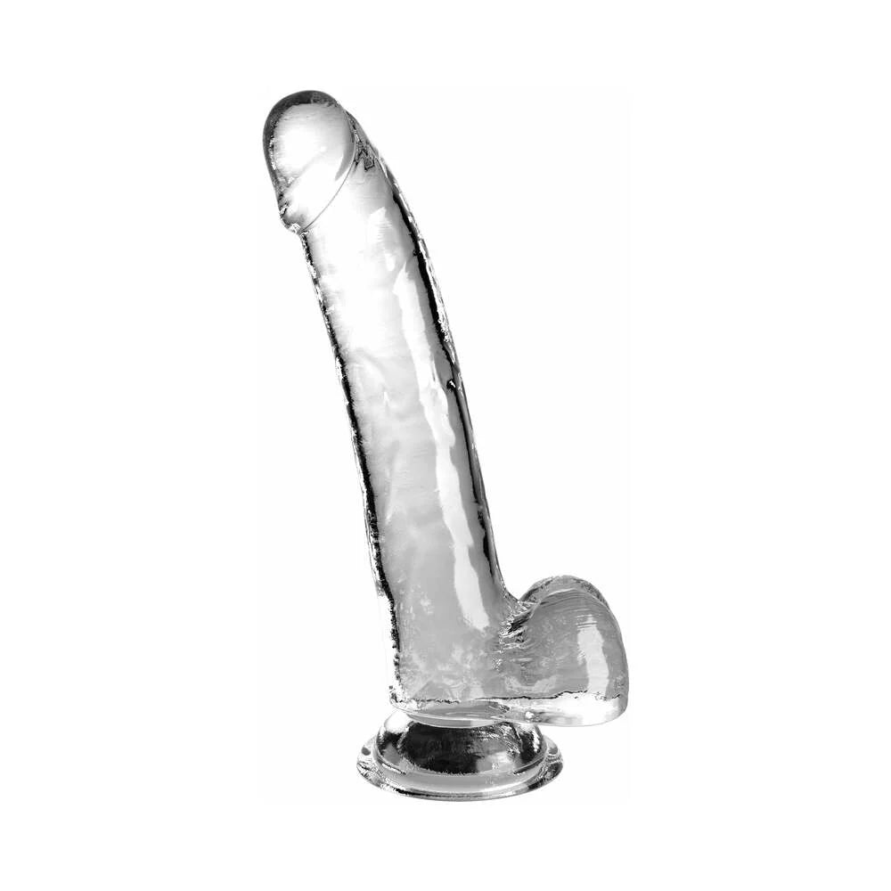 Pipedream King Cock Clear Dildo with Balls 9in