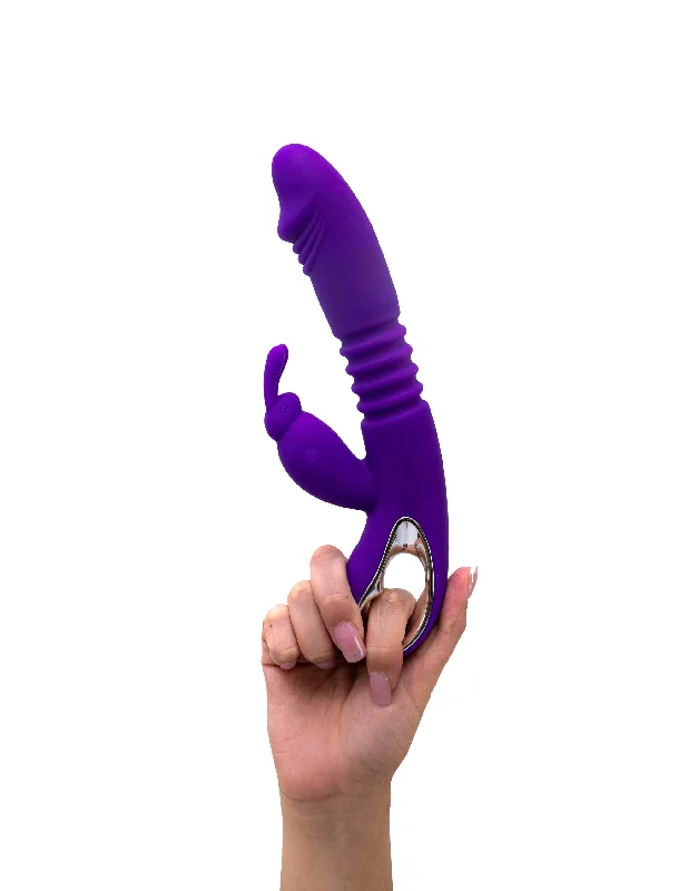 Purple Bunny Bliss Thrusting G-Spot Rabbit Vibrator