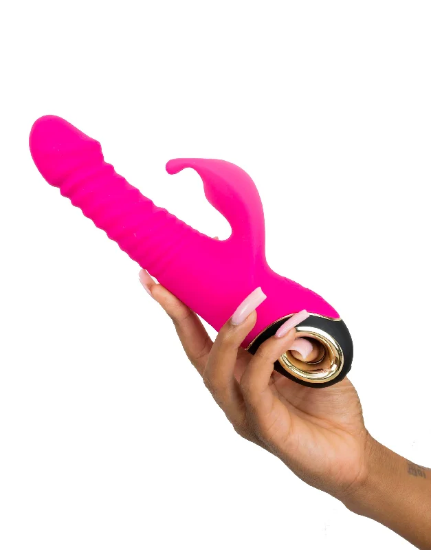 Pink Thrusting Rabbit Vibrator with Rotation