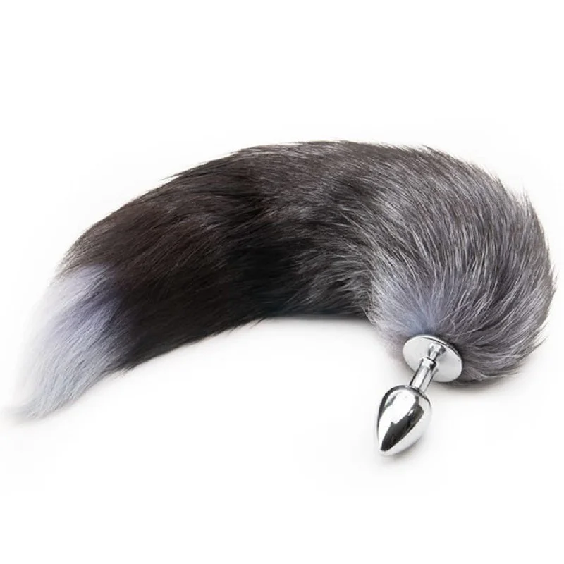 14" - 16" Black Fox Tail Stainless Steel Plug