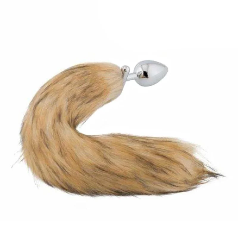 18" Shapeable Brown Fox Tail Plug