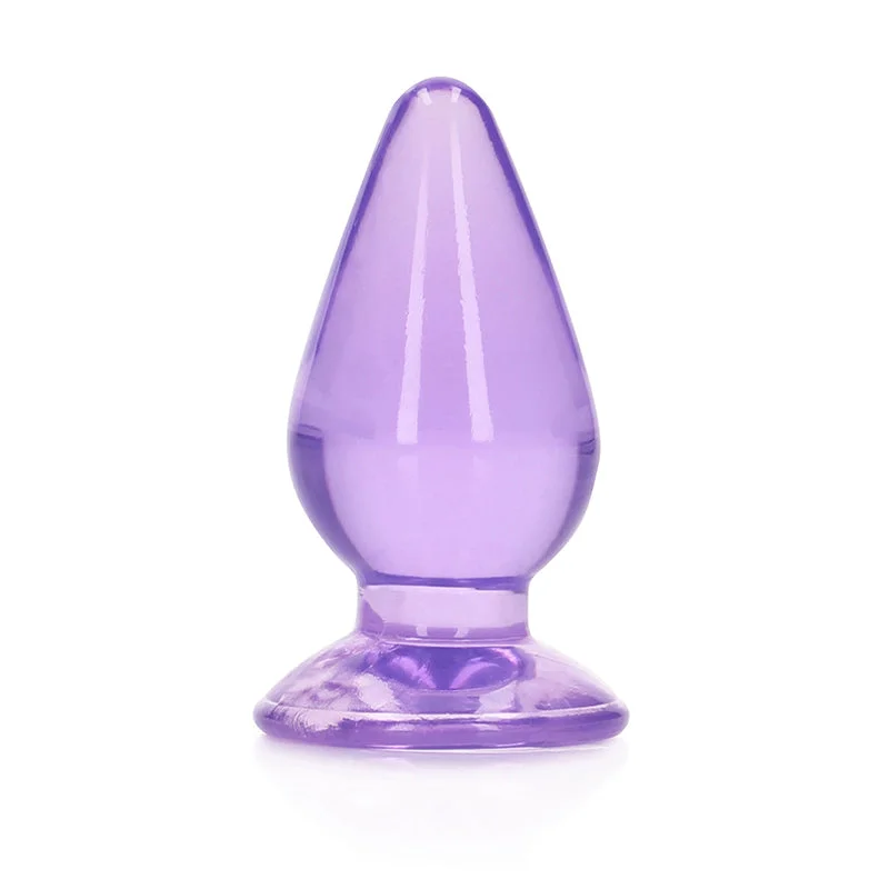 RealRock Crystal Clear 4.5 in. Anal Plug Purple