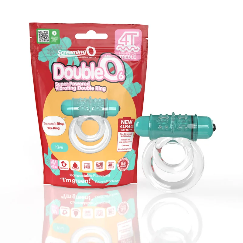 Screaming O 4T DoubleO 6 Vibrating Double Cockring Kiwi