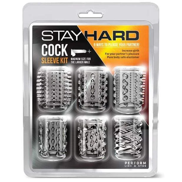 Blush Novelties - Stay Hard Cock Sleeve Kit Box of 6 (Clear)