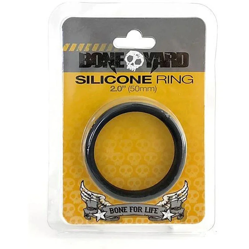 Boneyard Silicone Ring 50mm - Black 50 mm Cock Ring