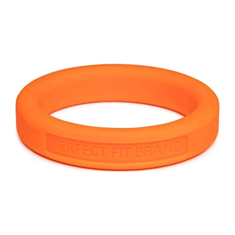 Classic Silicone Medium Stretch Penis Ring 44mm Orange