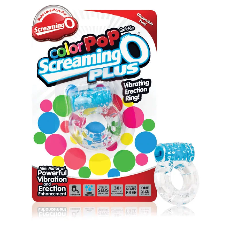 Screaming O Plus Vibrating Erection Ring Blue