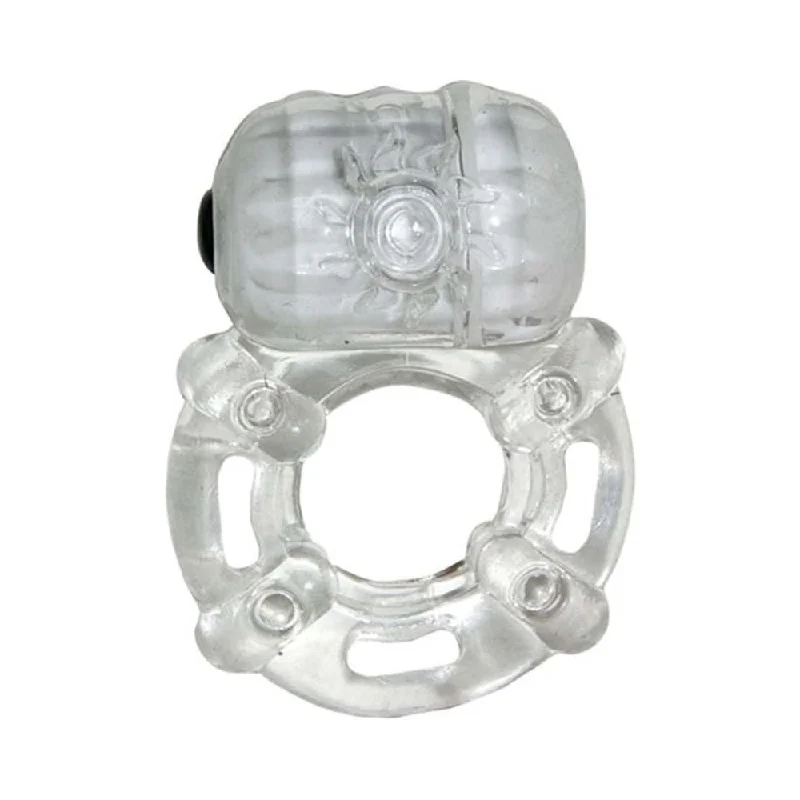 Crystal Pulsating Erection Keeper Clear Ring