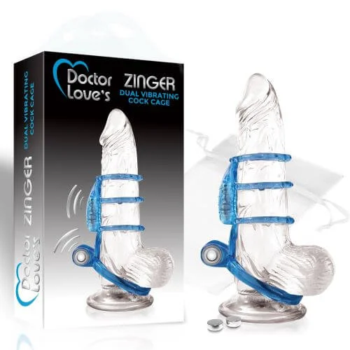 Doctor Love Zinger Dual Vibrating Sleeve Blue