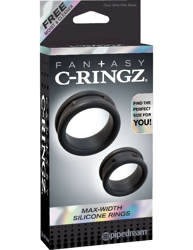 Fantasy C-Ringz Max Width Silicone Rings - Black | Performance Enhancing Cock Rings