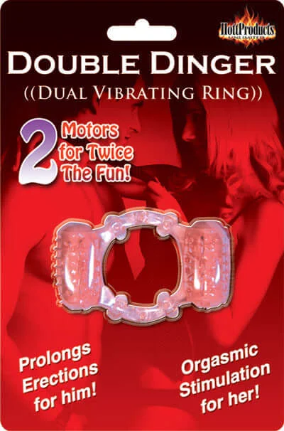 Humm Double Dinger Dual Vibrating Ring Magenta