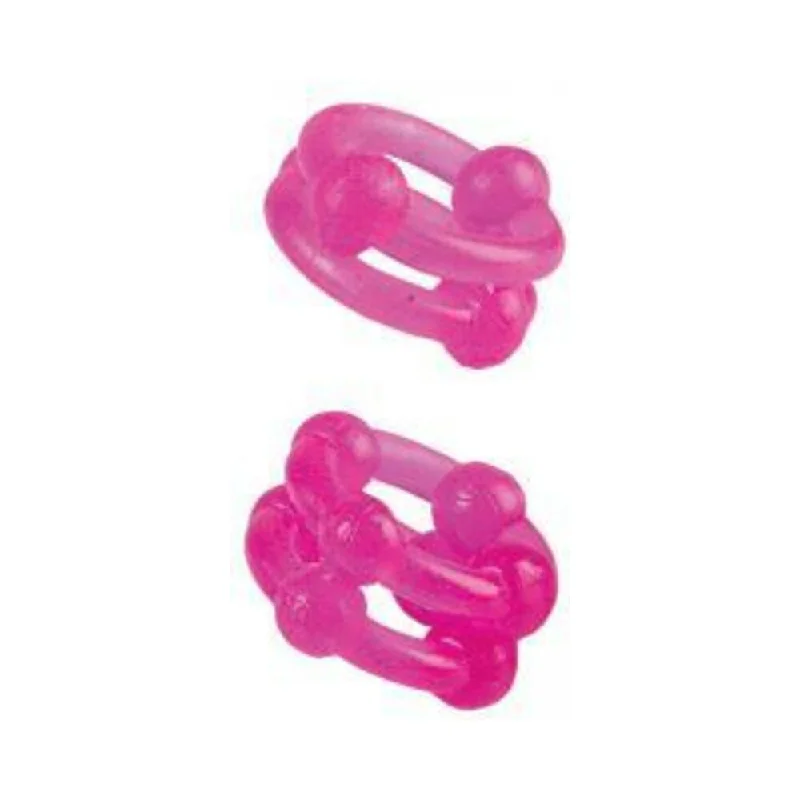 Island Double Stacker Rings -Pink