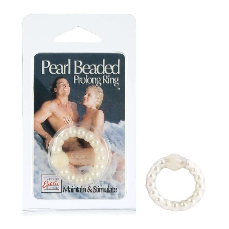 Pearl Beaded Prolong Ring White