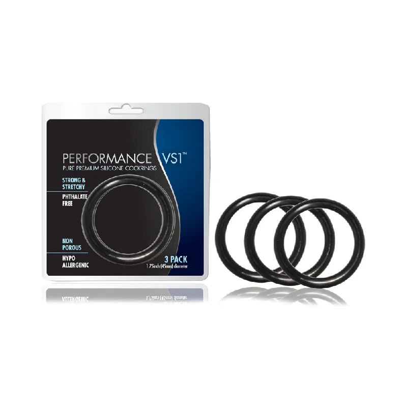 Performance VS1 Pure Premium Silicone Cockrings Black