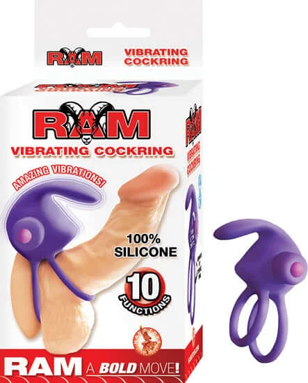 RAM Vibrating Cock Ring Purple