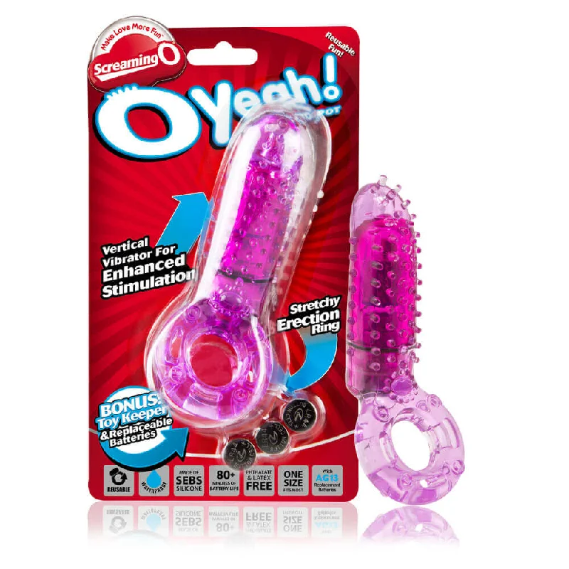 Screaming O O Yeah Purple Vibrating Cock Ring