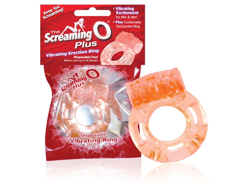 Screaming O Plus Vibrating Cock Ring - Enhances Erections with Soft Ticklers and 25-Minute Vibration