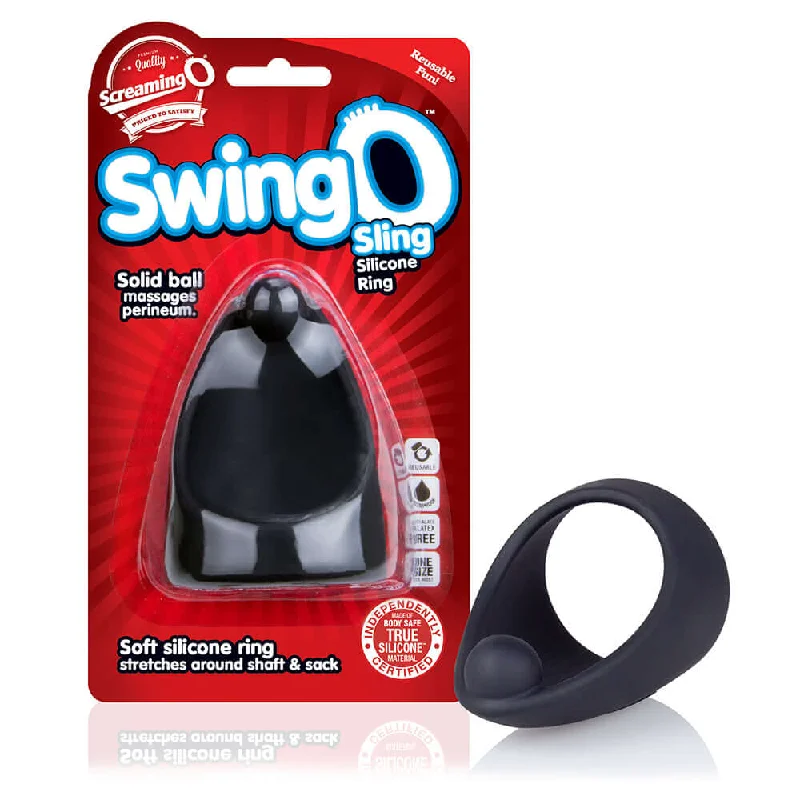 SwingO Black Cock Ring Clear