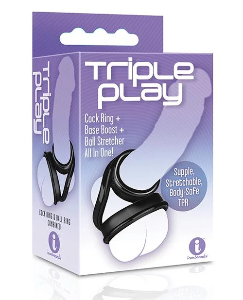 The 9's Triple Ring Tpr Cock Ring