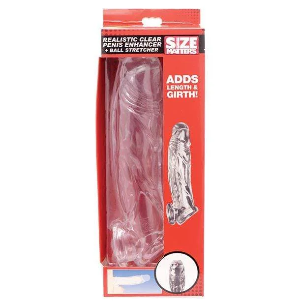 XR - Size Matters Realistic Penis Enhancer and Ball Stretcher (Clear)